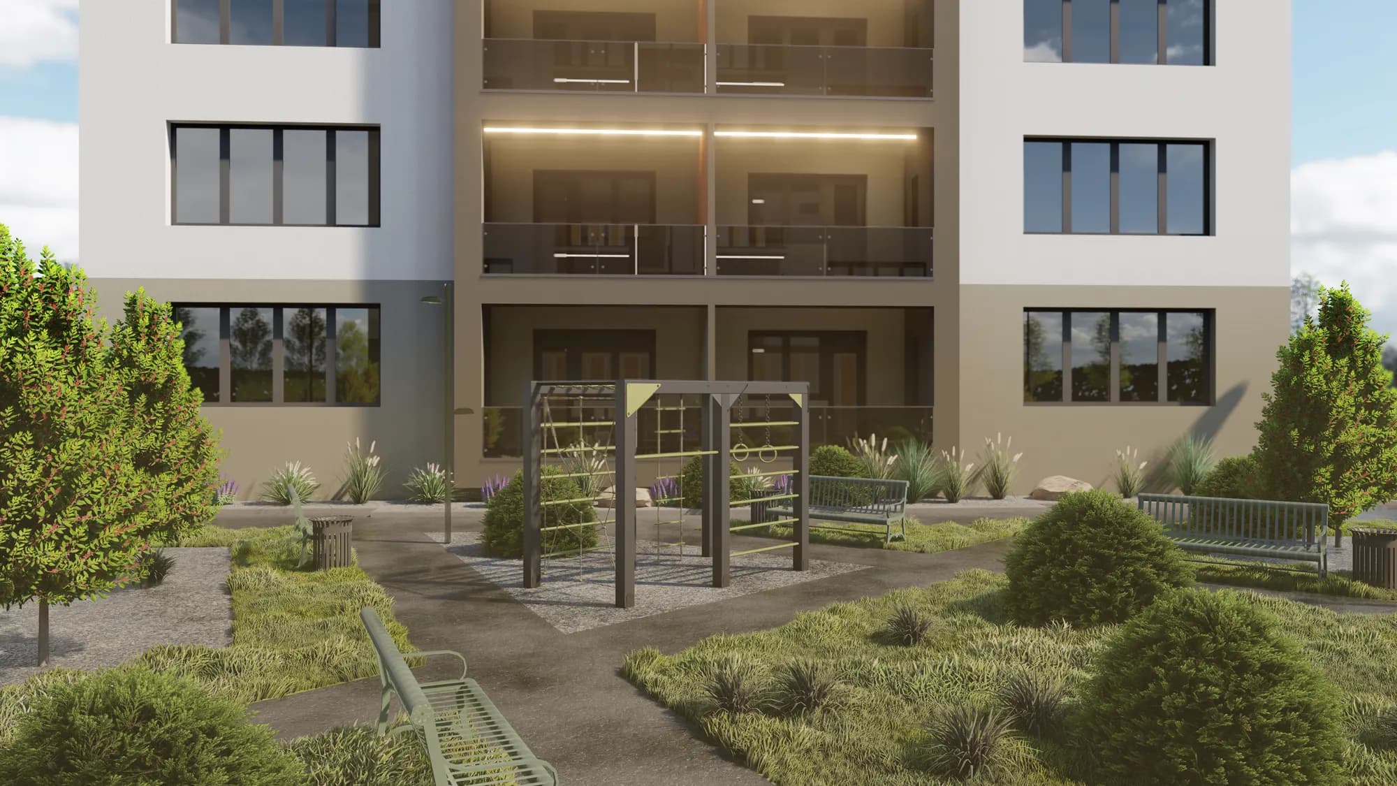 Ansamblul rezidențial BellResidence, Calea Șurii Mici, Sibiu — randare exterioară 10