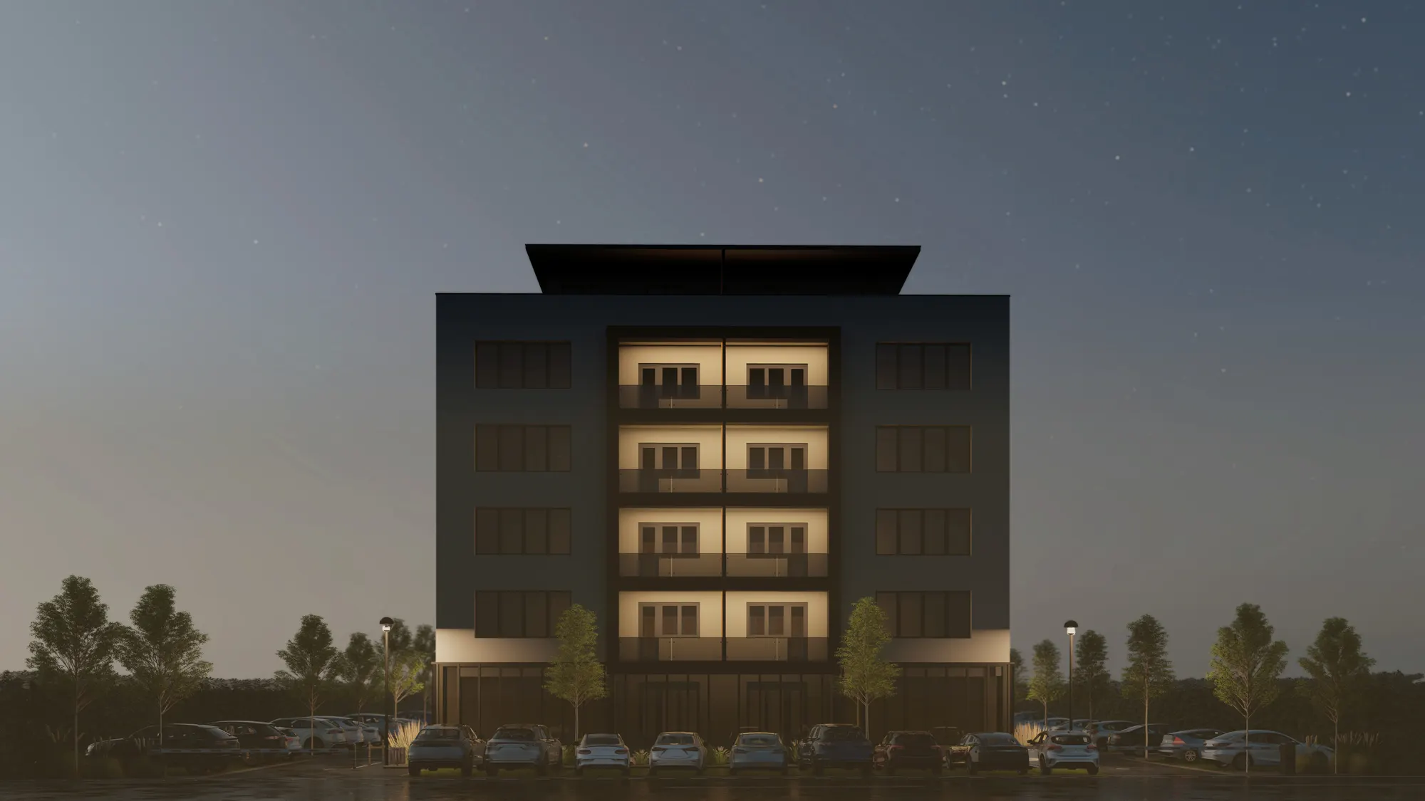 Ansamblul rezidențial BellResidence, Calea Șurii Mici, Sibiu — randare exterioară 13