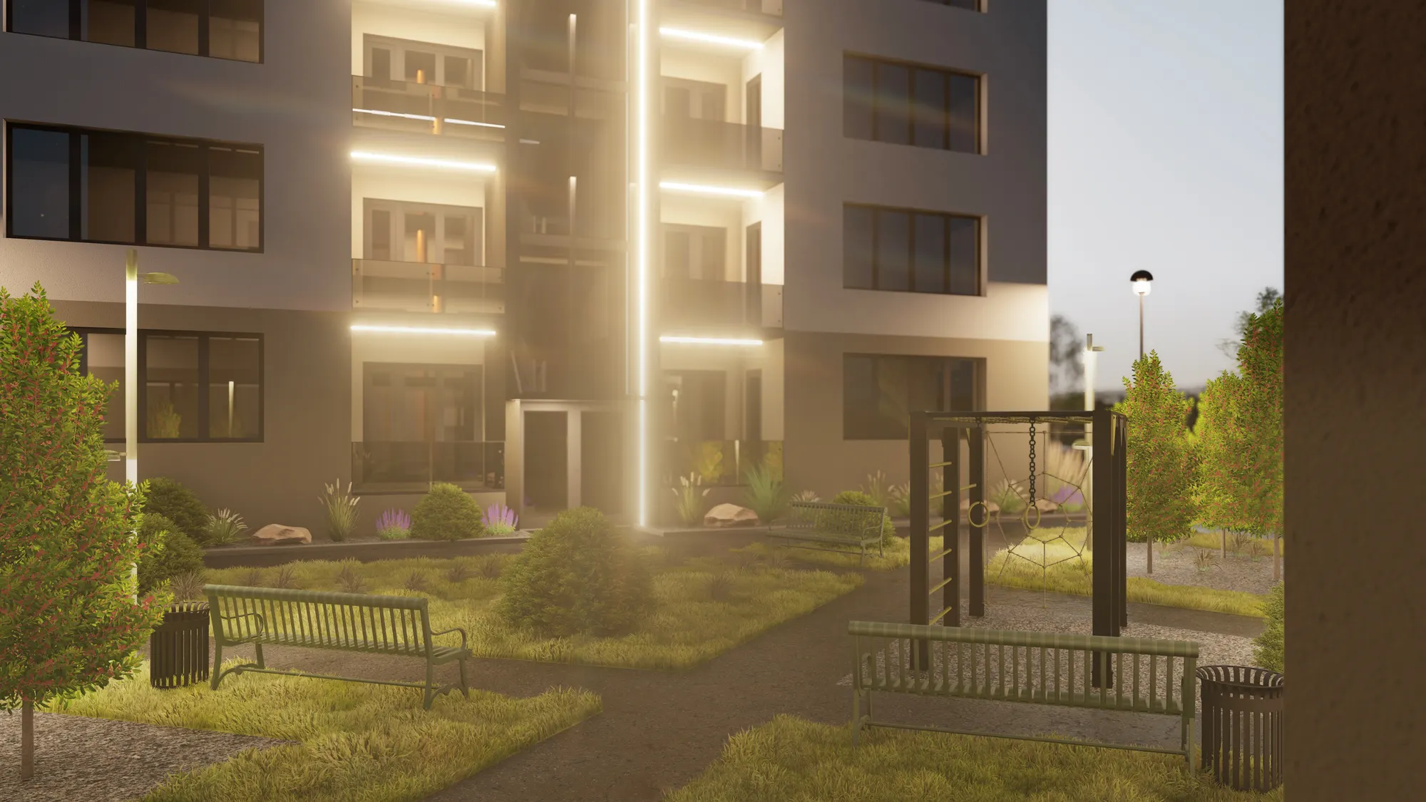 Ansamblul rezidențial BellResidence, Calea Șurii Mici, Sibiu — randare exterioară 15
