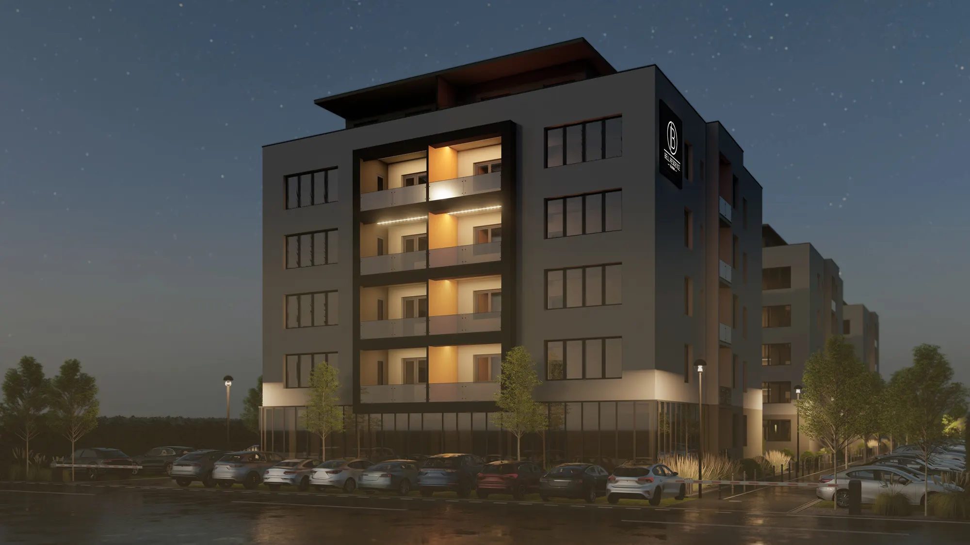 Ansamblul rezidențial BellResidence, Calea Șurii Mici, Sibiu — randare exterioară 16