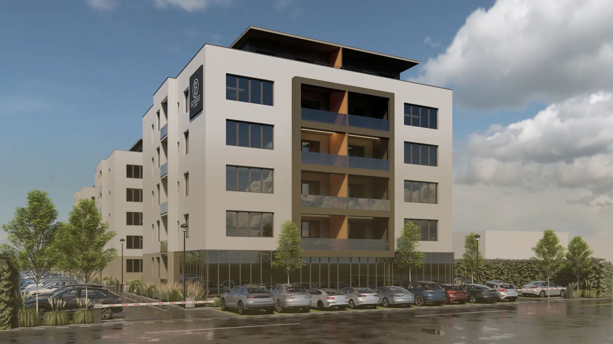 Ansamblul rezidențial BellResidence, Calea Șurii Mici, Sibiu — randare exterioară 2