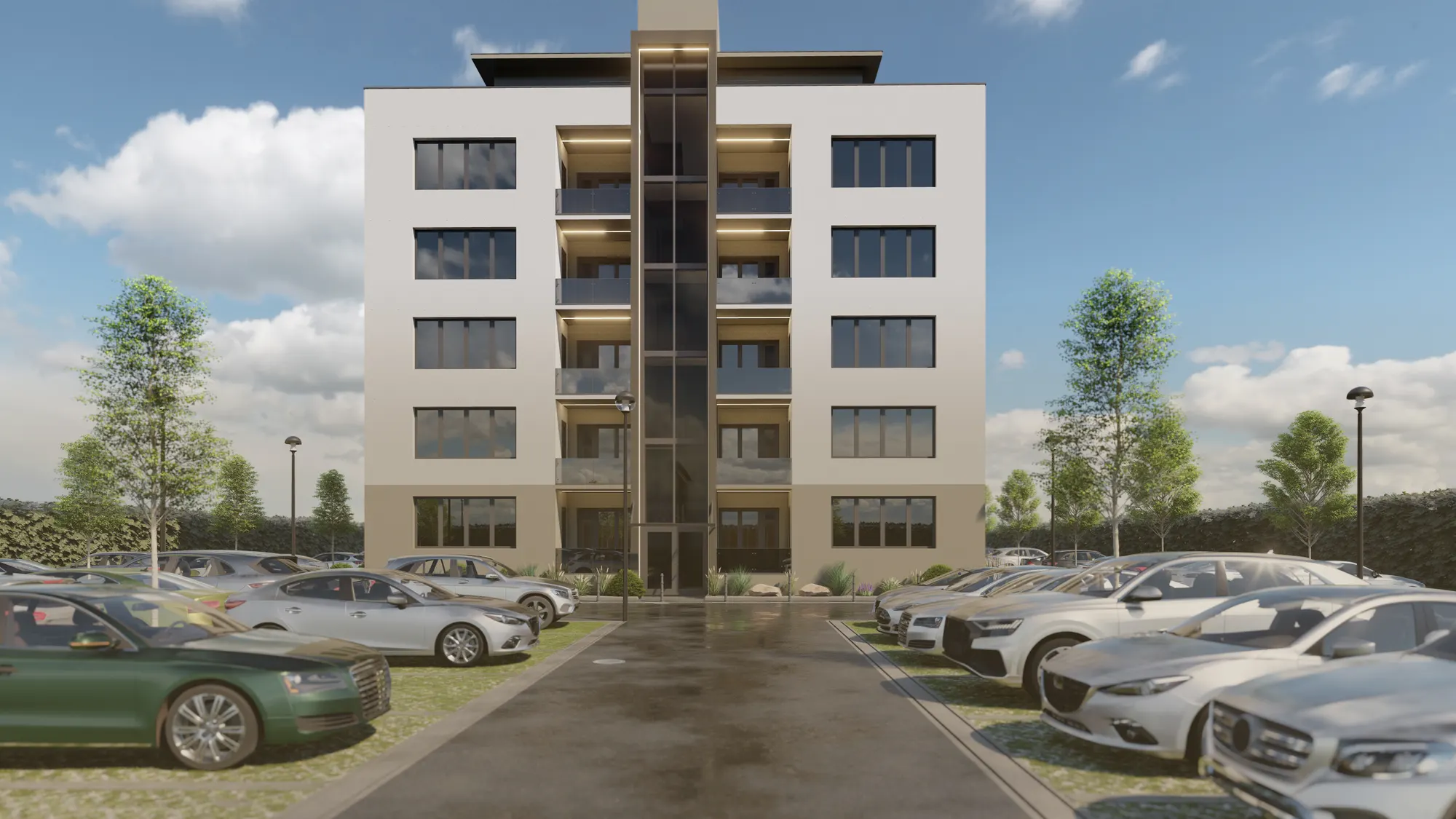 Ansamblul rezidențial BellResidence, Calea Șurii Mici, Sibiu — randare exterioară 7