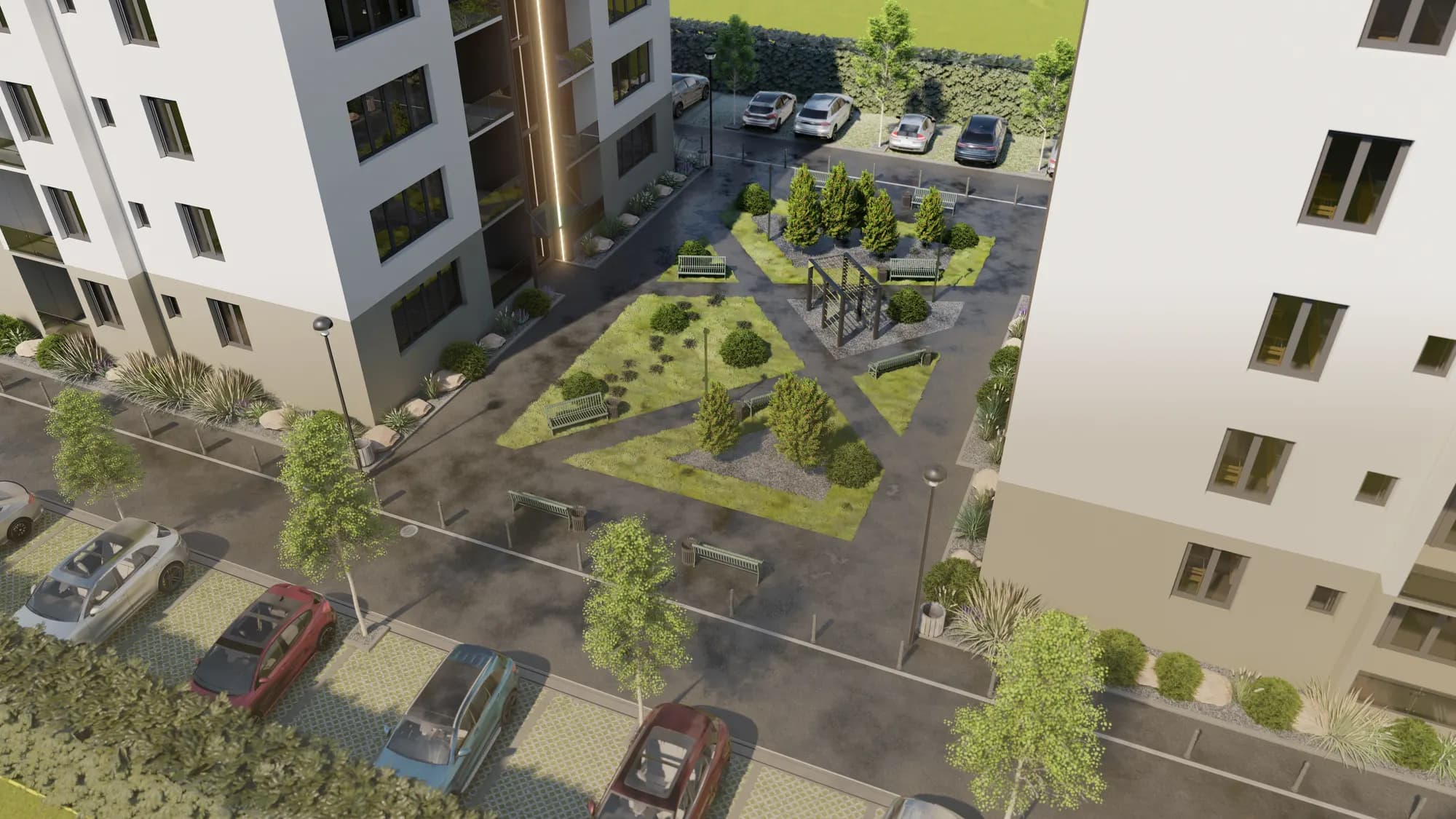 Ansamblul rezidențial BellResidence, Calea Șurii Mici, Sibiu — randare exterioară 9