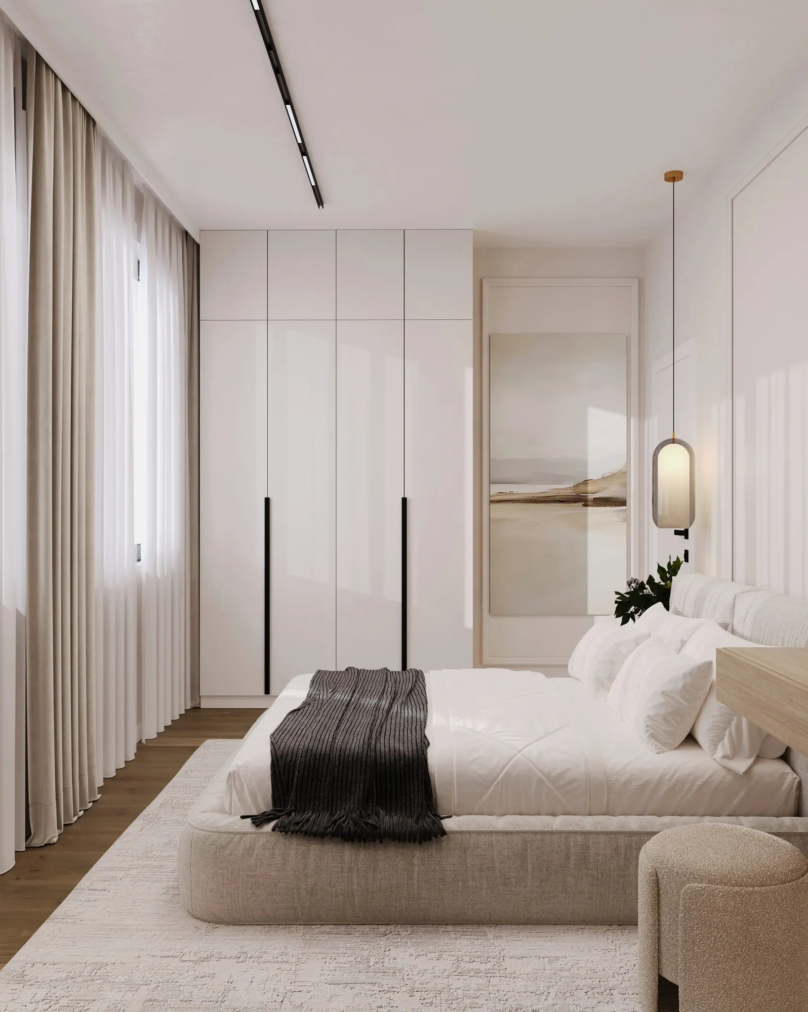 Dormitor matrimonial — Apartament 3 camere, BellResidence, Calea Șurii Mici, Sibiu
