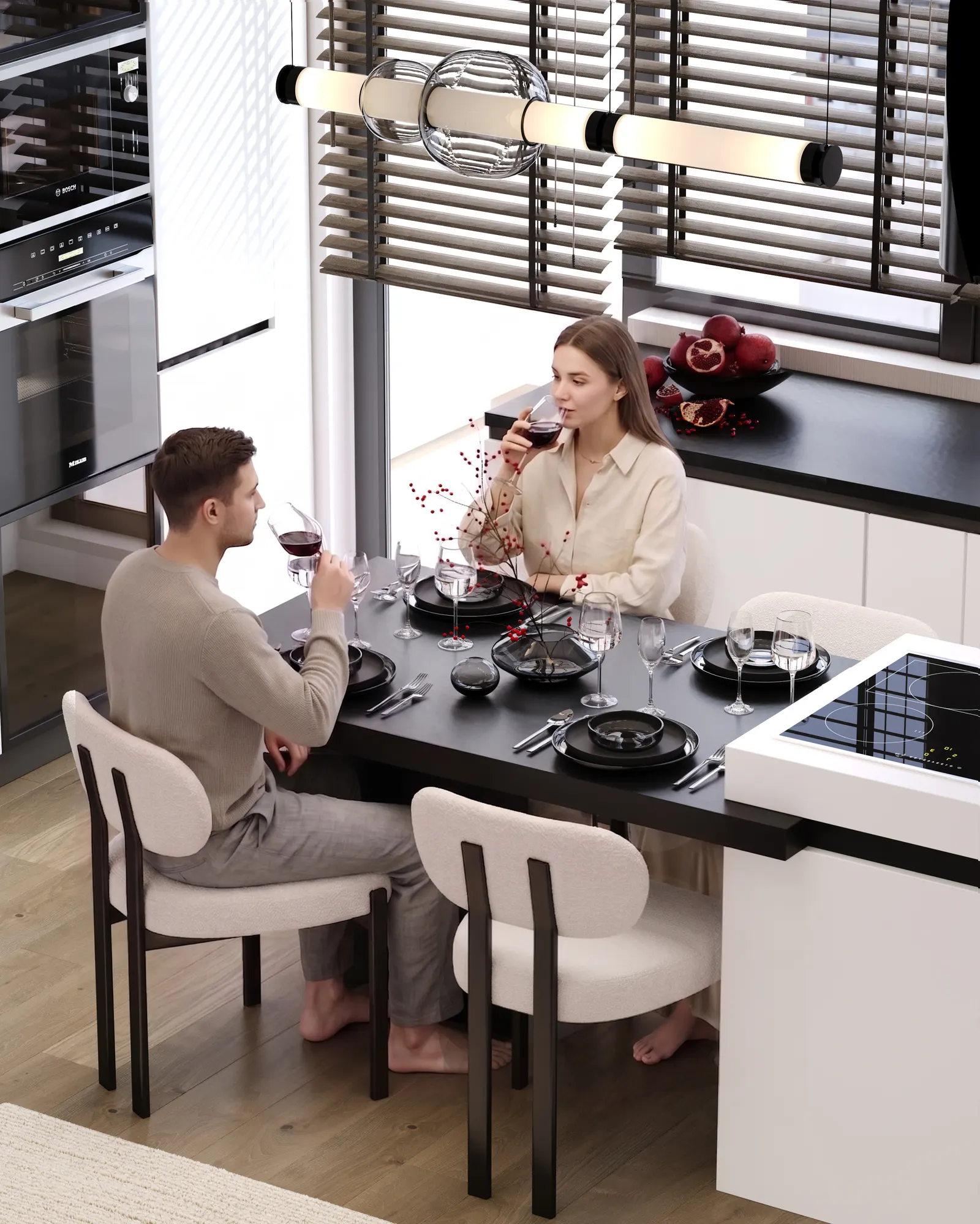 Living open space — Apartament 3 camere, BellResidence, Calea Șurii Mici, Sibiu