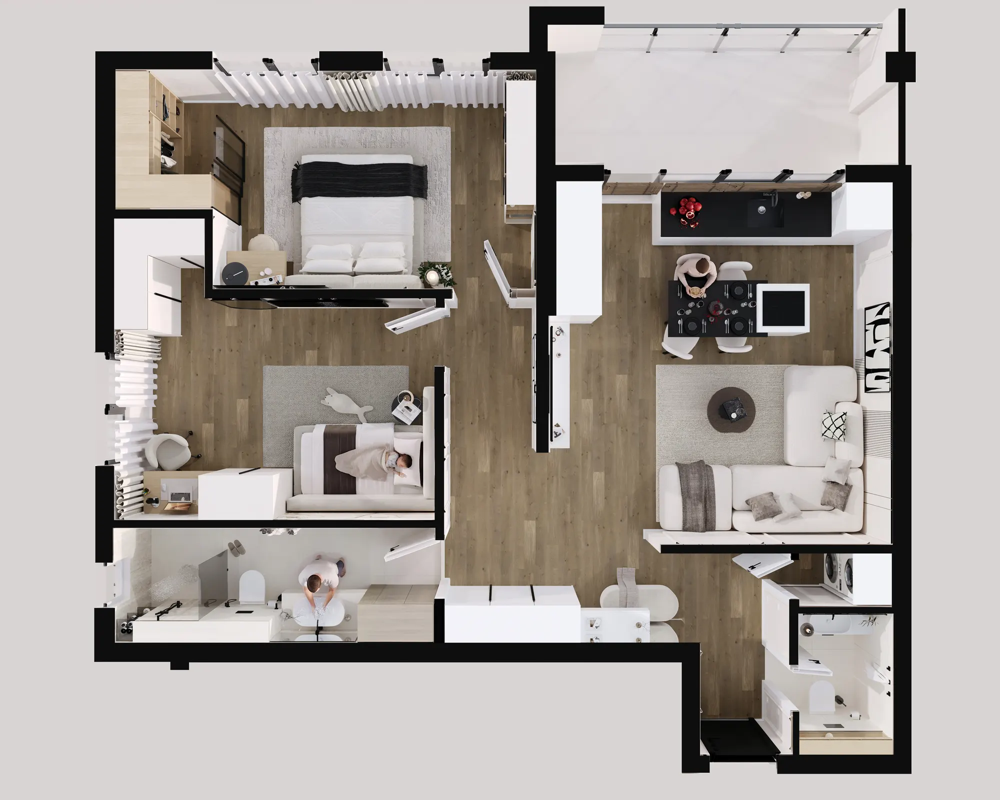 Plan mobilat Apartament 3 camere, BellResidence, Calea Șurii Mici, Sibiu