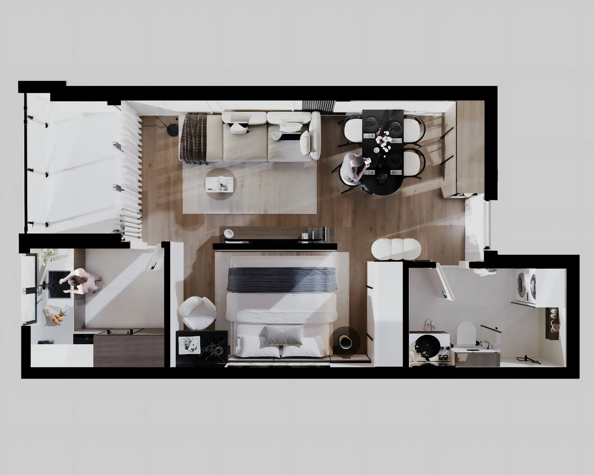 Plan mobilat Studio, BellResidence, Calea Șurii Mici, Sibiu