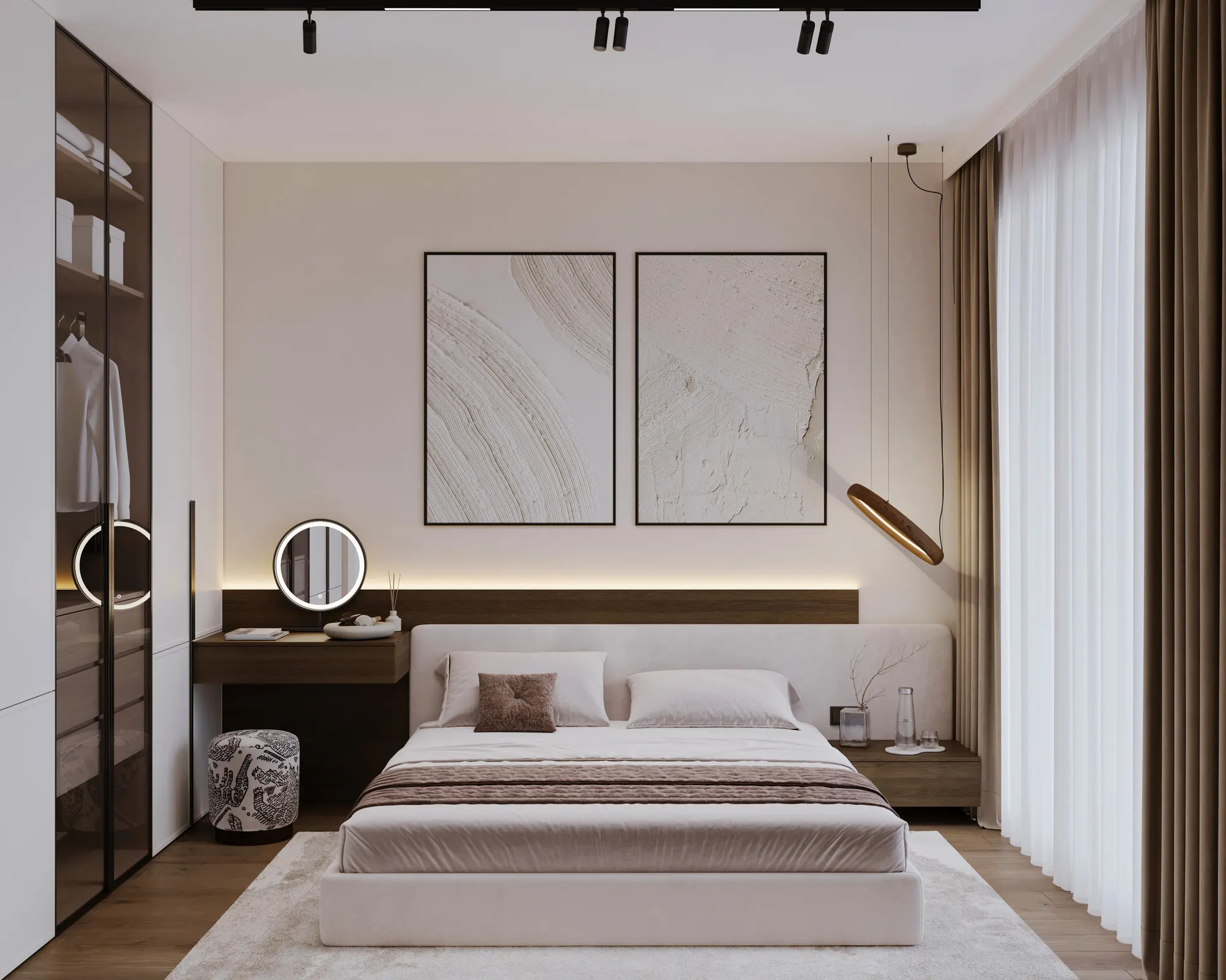 Dormitor matrimonial — Apartament 2 camere, BellResidence, Calea Șurii Mici, Sibiu