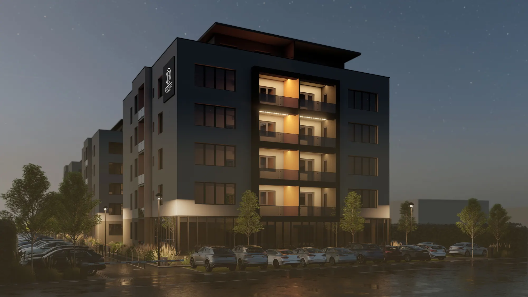 Ansamblul rezidențial BellResidence, Calea Șurii Mici, Sibiu — randare exterioară 1